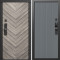 Входная дверь Termo-Door Смарт Плаза Серая Елочка - Флэт Grey софт