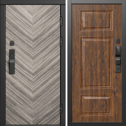 Входная дверь Termo-Door Смарт Плаза Серая Елочка - Лион Дуб