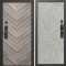 Входная дверь Termo-Door Смарт Плаза Серая Елочка - Лучи бетон светлый