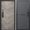 Входная дверь Termo-Door Смарт Плаза Серая Елочка - Нео Графит