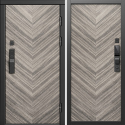 Входная дверь Termo-Door Смарт Плаза Серая Елочка - Плаза Елочка Серая