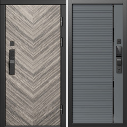 Входная дверь Termo-Door Смарт Плаза Серая Елочка - Порте Grey софт