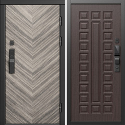 Входная дверь Termo-Door Смарт Плаза Серая Елочка - Престиж венге
