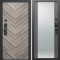 Входная дверь Termo-Door Смарт Плаза Серая Елочка - Зеркало бетон темный
