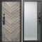 Входная дверь Termo-Door Смарт Плаза Серая Елочка - Зеркало Фацет Grey софт