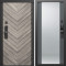 Входная дверь Termo-Door Смарт Плаза Серая Елочка - Зеркало Grey Софт