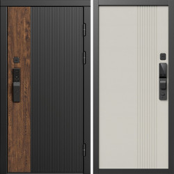 Входная дверь Termo-Door Смарт Престиж - Страйп Слоновая Кость