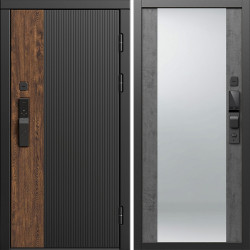 Входная дверь Termo-Door Смарт Престиж - Зеркало бетон темный
