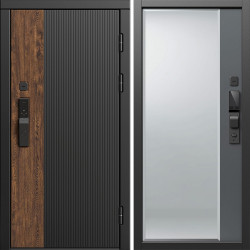 Входная дверь Termo-Door Смарт Престиж - Зеркало Фацет Grey софт