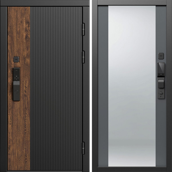 Входная дверь Termo-Door Смарт Престиж - Зеркало Grey Софт