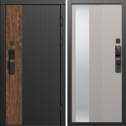 Входная дверь Termo-Door Смарт Престиж - Зеркало Люмис Капучино