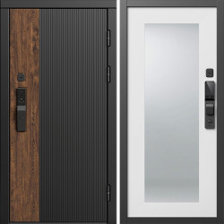 Входная дверь Termo-Door Смарт Престиж - Зеркало Триумф Белый софт