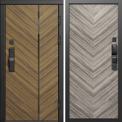 Входная дверь Termo-Door Смарт Санрайз - Плаза Елочка Серая