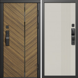Входная дверь Termo-Door Смарт Санрайз - Страйп Слоновая Кость