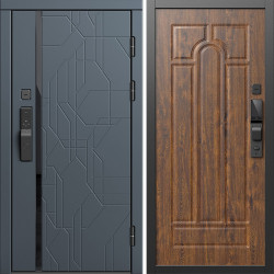 Входная дверь Termo-Door Смарт Сплит Графит - Арка дуб