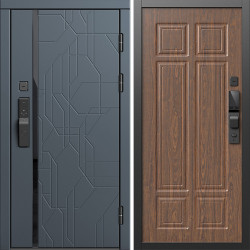 Входная дверь Termo-Door Смарт Сплит Графит - Без серии Орех премиум