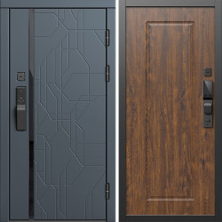 Входная дверь Termo-Door Смарт Сплит Графит - Гранд Дуб