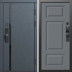 Входная дверь Termo-Door Смарт Сплит Графит - Лион Grey софт