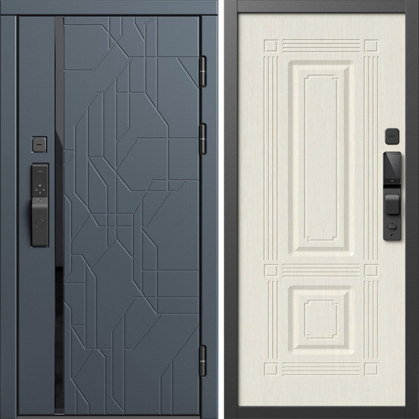 Входная дверь Termo-Door Смарт Сплит Графит - Мадрид Лиственница