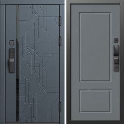 Входная дверь Termo-Door Смарт Сплит Графит - Марсель Grey софт