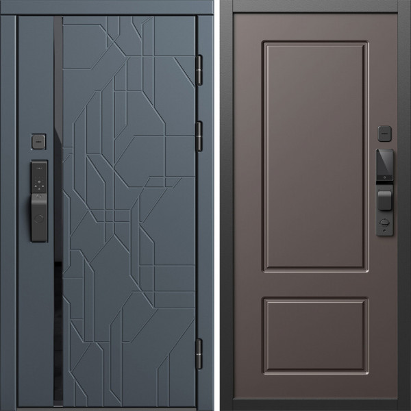 Входная дверь Termo-Door Смарт Сплит Графит - Марсель Шоколад