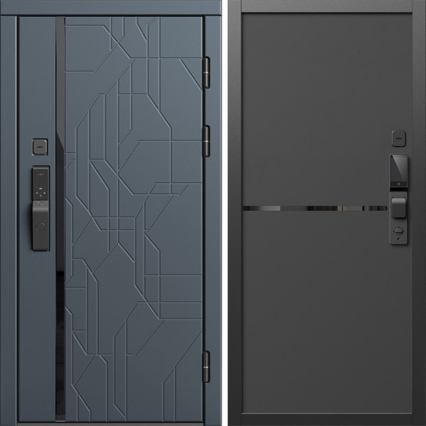 Входная дверь Termo-Door Смарт Сплит Графит - Нео Black