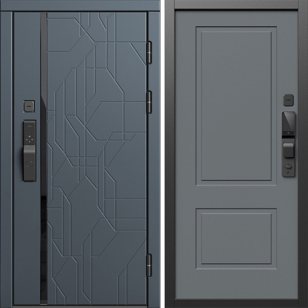 Входная дверь Termo-Door Смарт Сплит Графит - Нео Классика Грей Софт