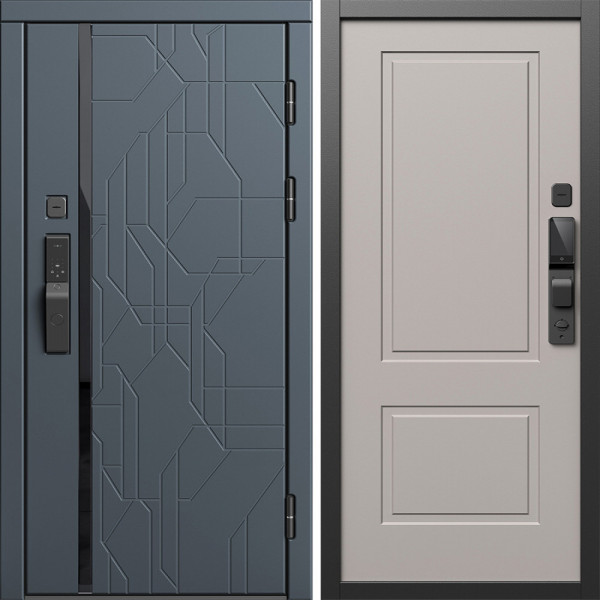 Входная дверь Termo-Door Смарт Сплит Графит - Нео Классика Капучино