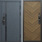 Входная дверь Termo-Door Смарт Сплит Графит - Плаза Елочка Орех