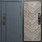 Входная дверь Termo-Door Смарт Сплит Графит - Плаза Елочка Серая
