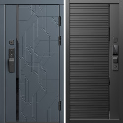 Входная дверь Termo-Door Смарт Сплит Графит - Порте black