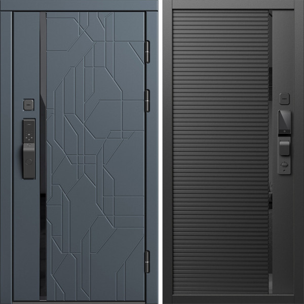 Входная дверь Termo-Door Смарт Сплит Графит - Порте black