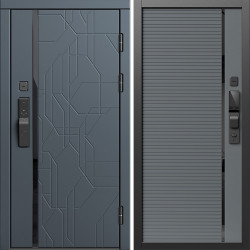 Входная дверь Termo-Door Смарт Сплит Графит - Порте Grey софт