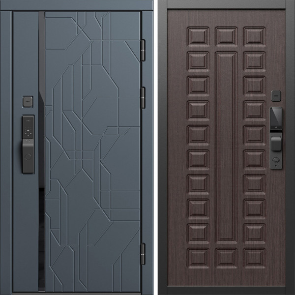 Входная дверь Termo-Door Смарт Сплит Графит - Престиж венге
