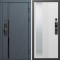 Входная дверь Termo-Door Смарт Сплит Графит - Зеркало Люмис Белый Софт
