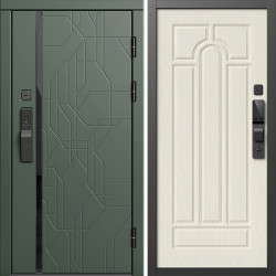 Входная дверь Termo-Door Смарт Сплит Грин - Арка лиственница