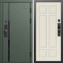 Входная дверь Termo-Door Смарт Сплит Грин - Без серии Лиственница премиум