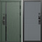 Входная дверь Termo-Door Смарт Сплит Грин - Горизонт Grey софт