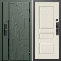 Входная дверь Termo-Door Смарт Сплит Грин - Классика лиственница