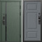 Входная дверь Termo-Door Смарт Сплит Грин - Лион Grey софт