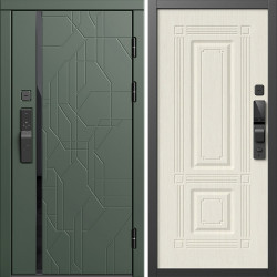 Входная дверь Termo-Door Смарт Сплит Грин - Мадрид Лиственница