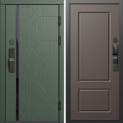 Входная дверь Termo-Door Смарт Сплит Грин - Марсель Шоколад
