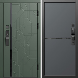 Входная дверь Termo-Door Смарт Сплит Грин - Нео Графит