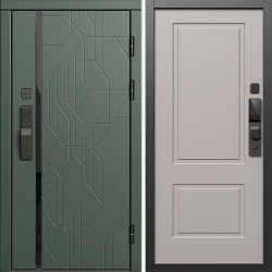 Входная дверь Termo-Door Смарт Сплит Грин - Нео Классика Капучино