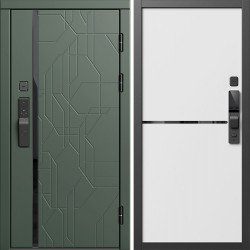 Входная дверь Termo-Door Смарт Сплит Грин - Нео White