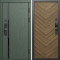Входная дверь Termo-Door Смарт Сплит Грин - Плаза Елочка Орех