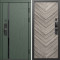 Входная дверь Termo-Door Смарт Сплит Грин - Плаза Елочка Серая