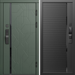 Входная дверь Termo-Door Смарт Сплит Грин - Порте black