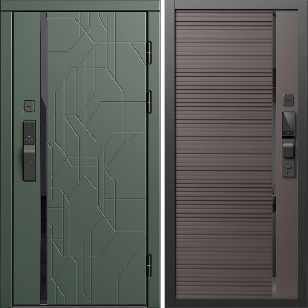 Входная дверь Termo-Door Смарт Сплит Грин - Порте Шоколад