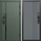 Входная дверь Termo-Door Смарт Сплит Грин - Страйп Грей Софт